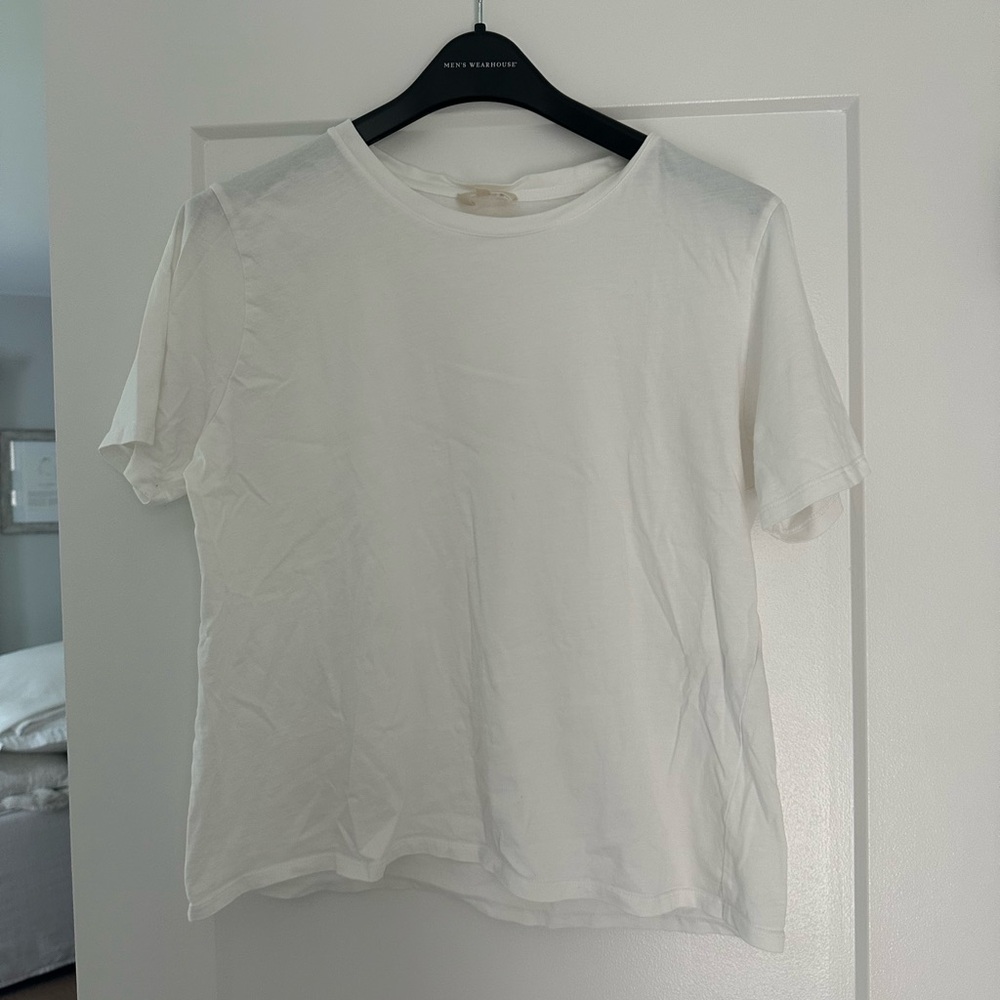 Sezane Conrad White Short Sleeve Tee